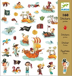 Набор из 160 наклеек – Пираты (Djeco, 08839k) - миниатюра
